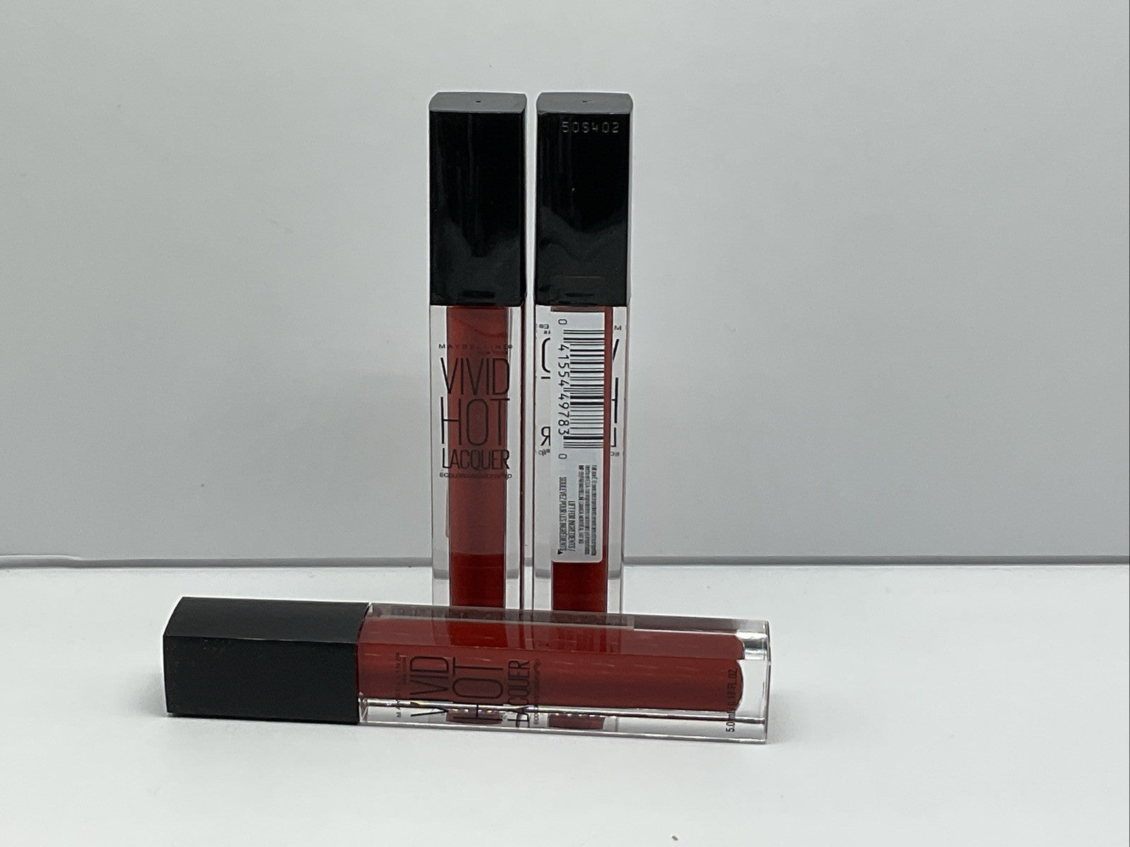 Maybelline NEW YORK Vivid Hot Lacquer Lip Gloss -  Classic 72  - Lot of 3