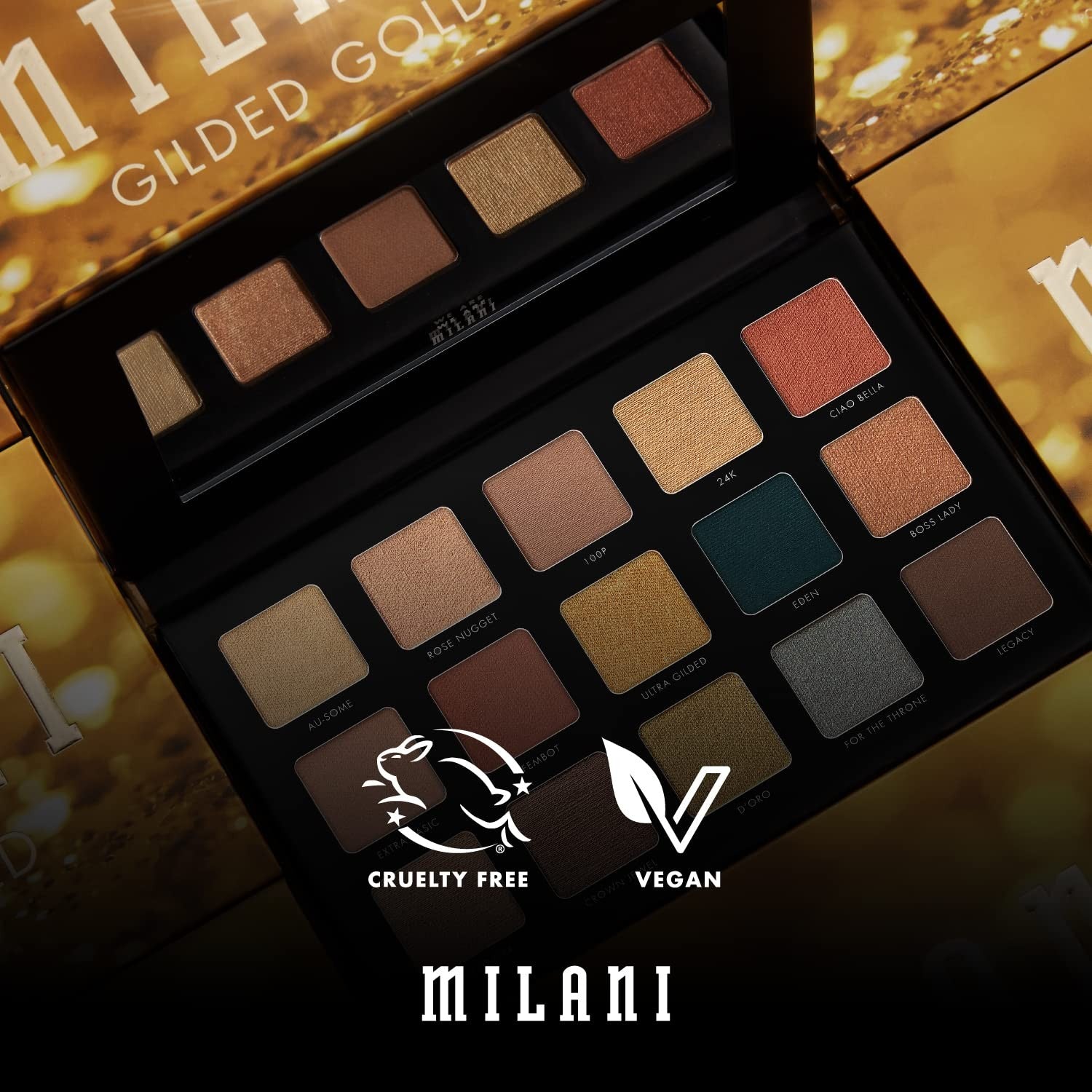 Milani Hyper-Pigmented Eyeshadow Palette - Gilded Gold