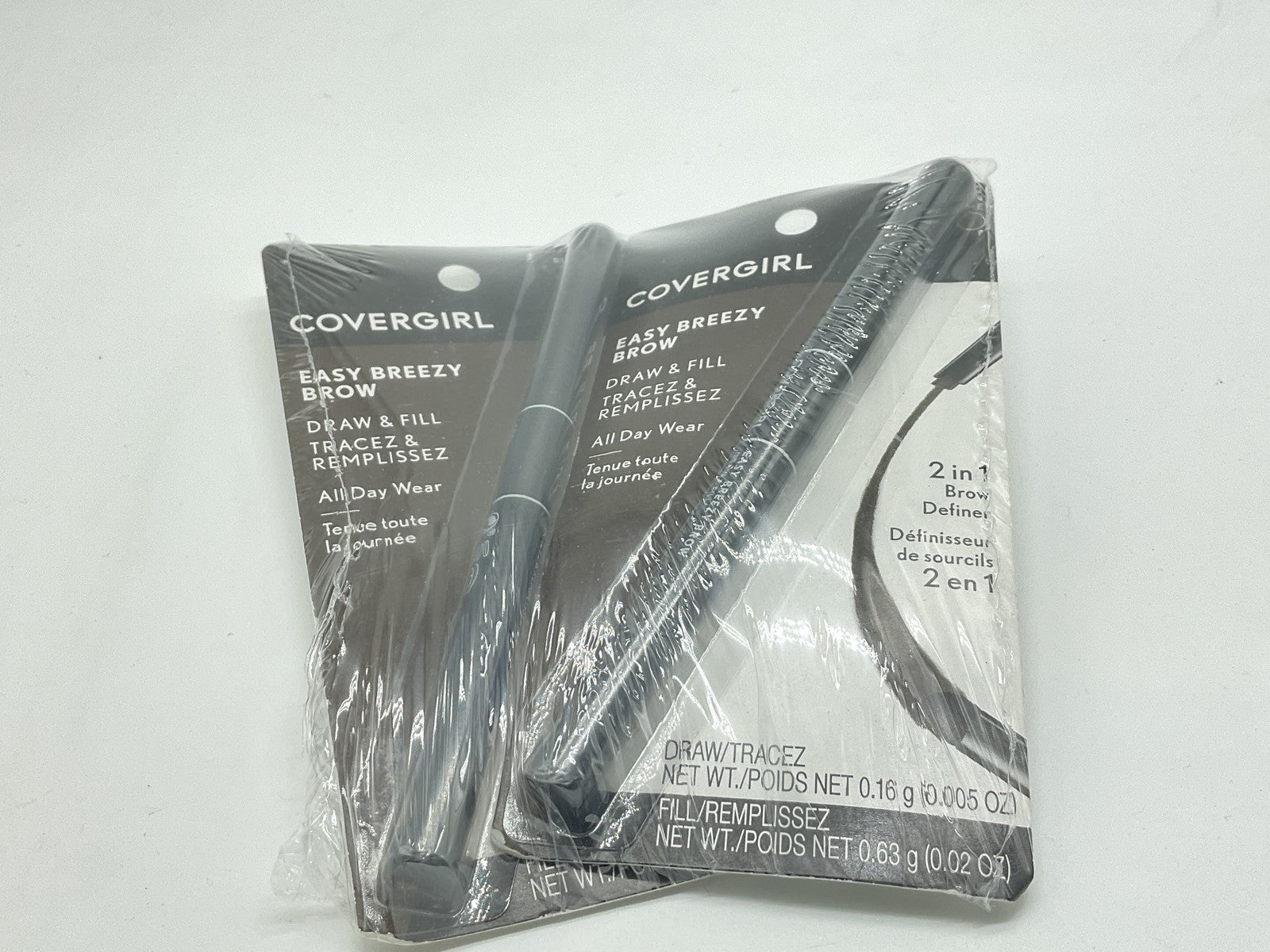 2 PACK - CoverGirl Easy Breezy Brow 24HR Brow Ink Pen - 400 Rich Brown