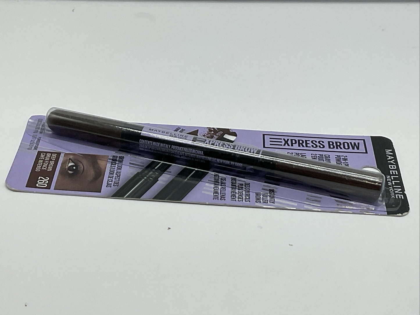 Maybelline Express Brow Duo 2 In 1 Pencil Powder - 260 Deep Brown