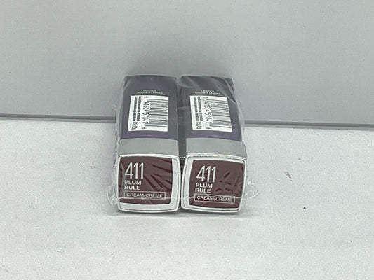 2 PACK - Maybelline Color Sensational Lipstick Cream Finish - 411 Plum Rule