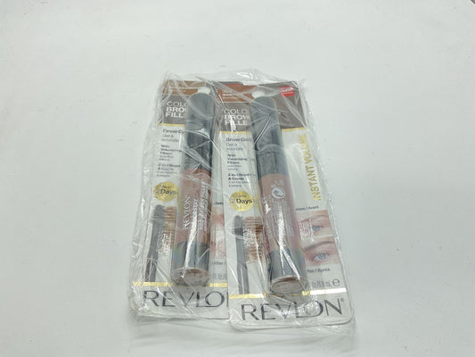 2 PACK - Revlon Colorstay Brow Fiber Filler Brow Gel - 302 Warm Brown