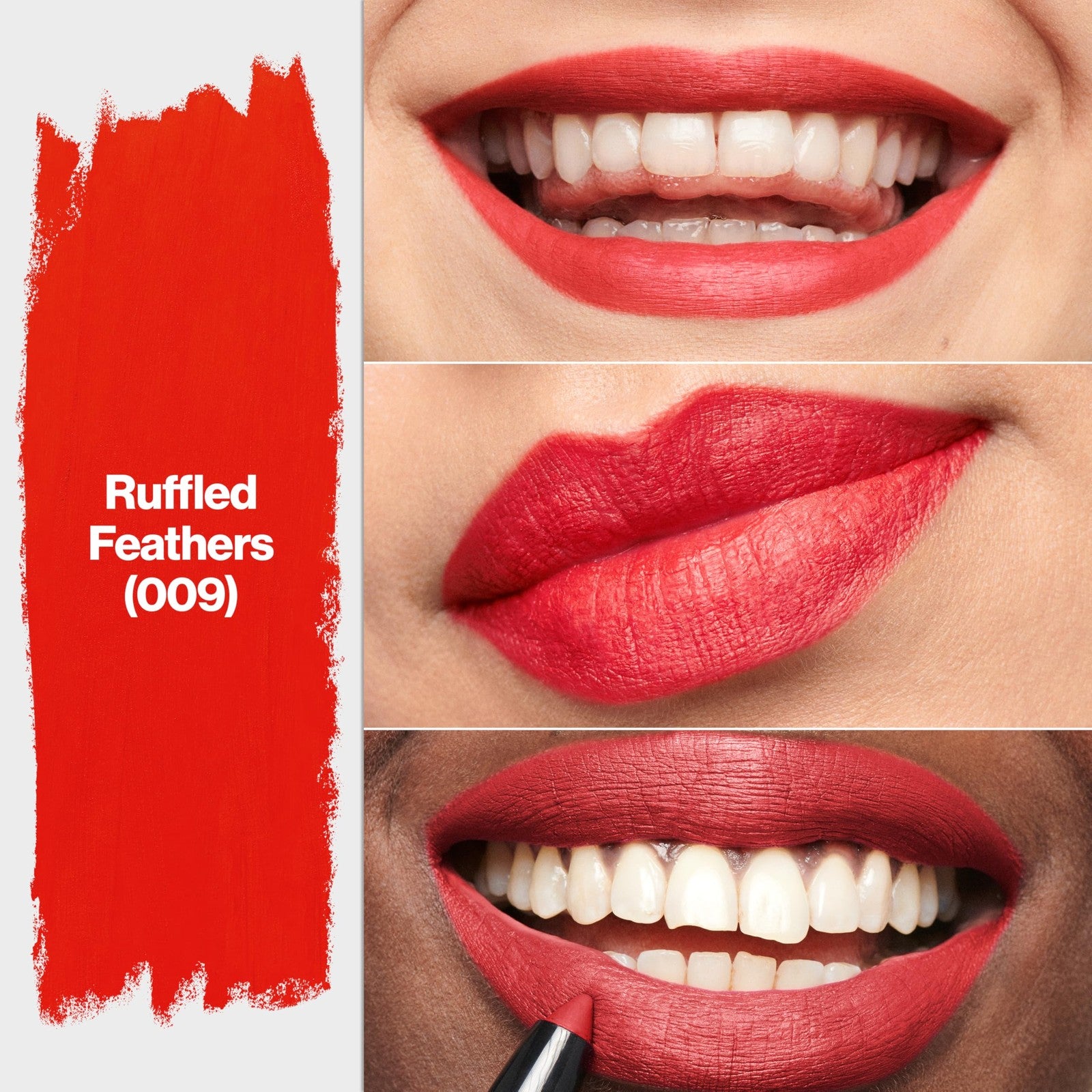 3 PACK - Revlon Matte Lite Lip Crayon, Ruffled Feathers, 009, 0.049 oz