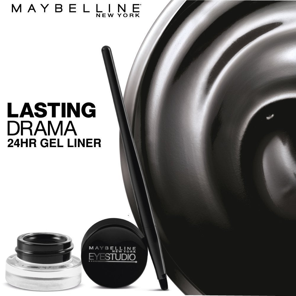 MAYBELLINE LASTING DRAMA GEL PENCIL & GEL EYELINER W/ BRUSH 950 Blackest Black