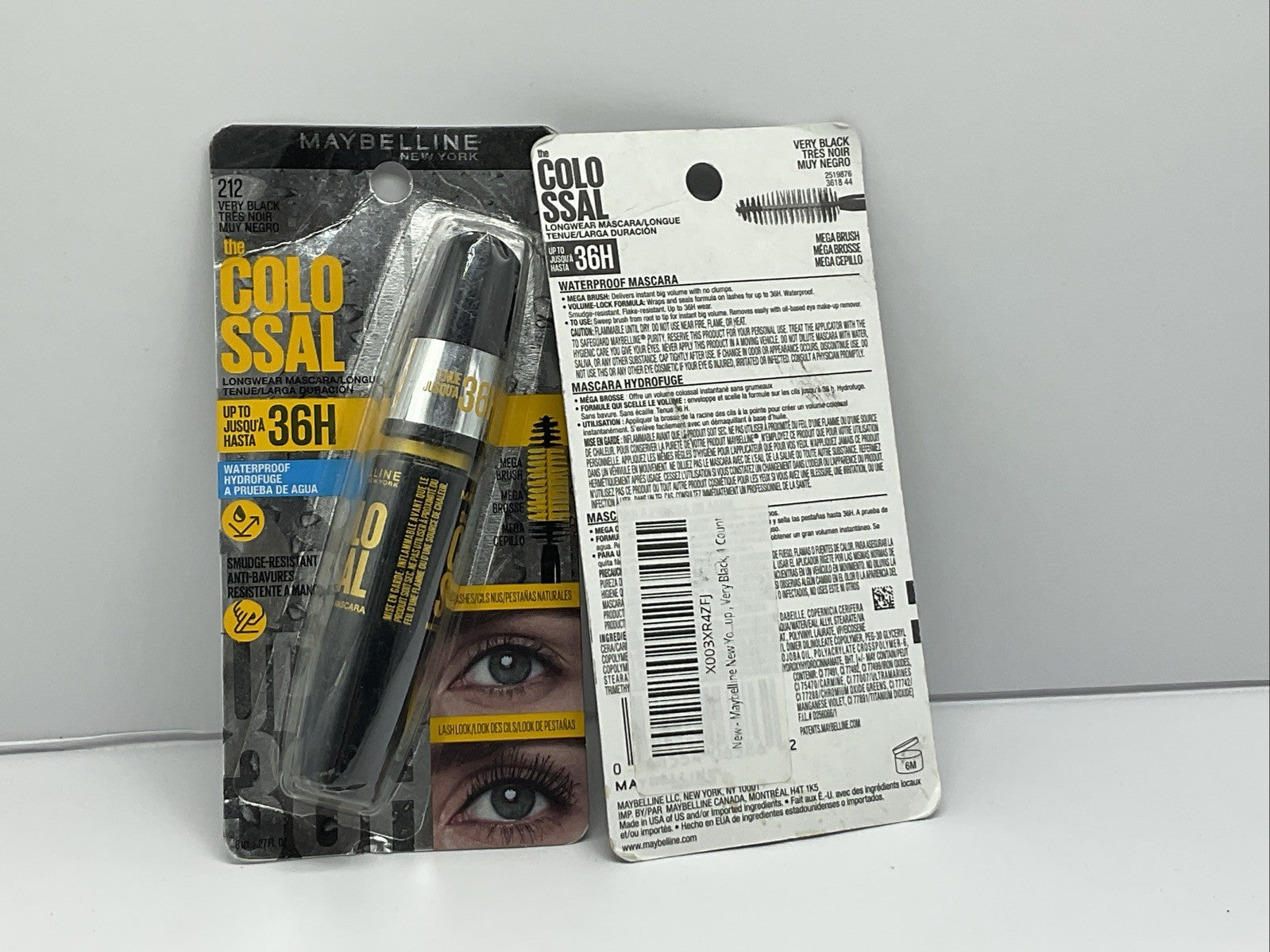Maybelline New York the Colossal Mascara - 212 Very Black - Set Of 2