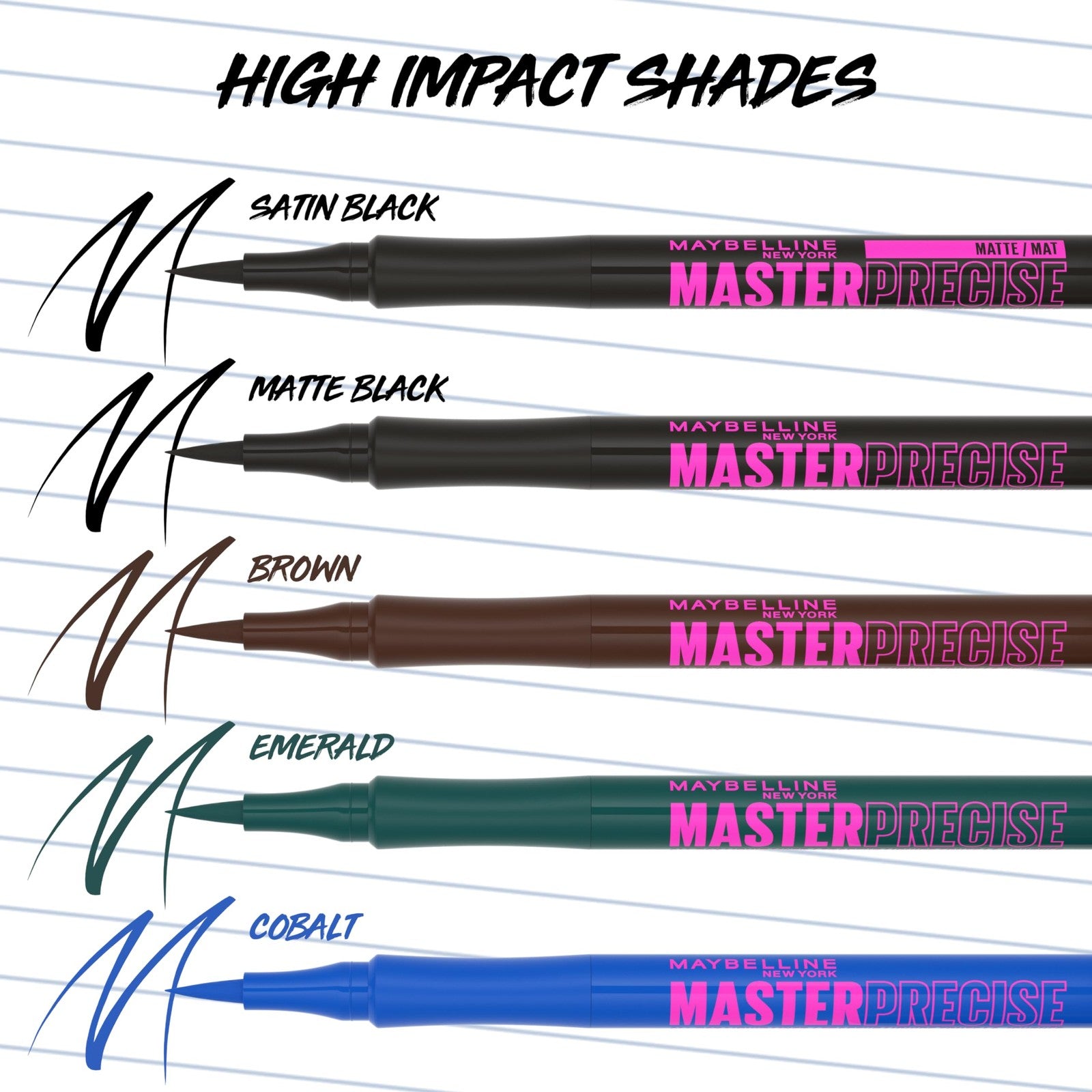 2 Pack - Maybelline Master Precise Liquid Eyeliner 310 Matte Black