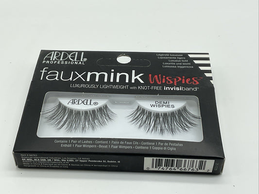 Ardell Faux Mink Eyelashes Black Lightweight Invisiband - Demi Wispies