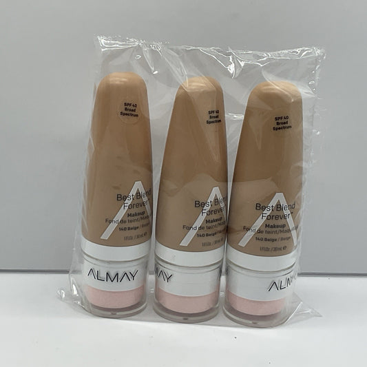 3 Pack -  Almay Best Blend Forever Makeup 140 Beige