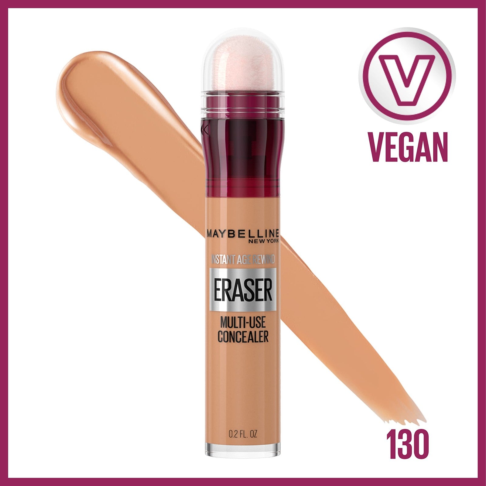 2 Pack - Maybelline Instant Age Rewind Eraser Dark Circles Concealer 130 Medium