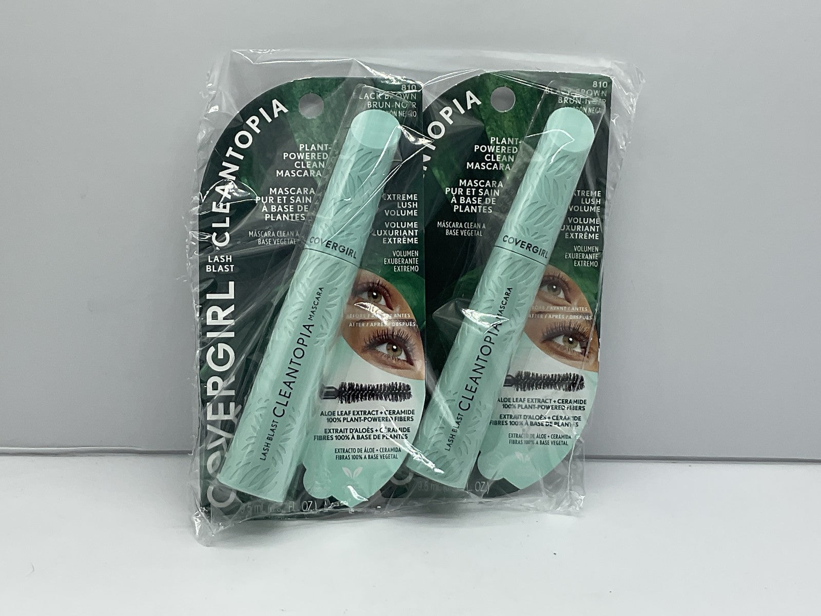 2 PACK - Covergirl Lash Blast Cleantopia Mascara - 810 Black Brown