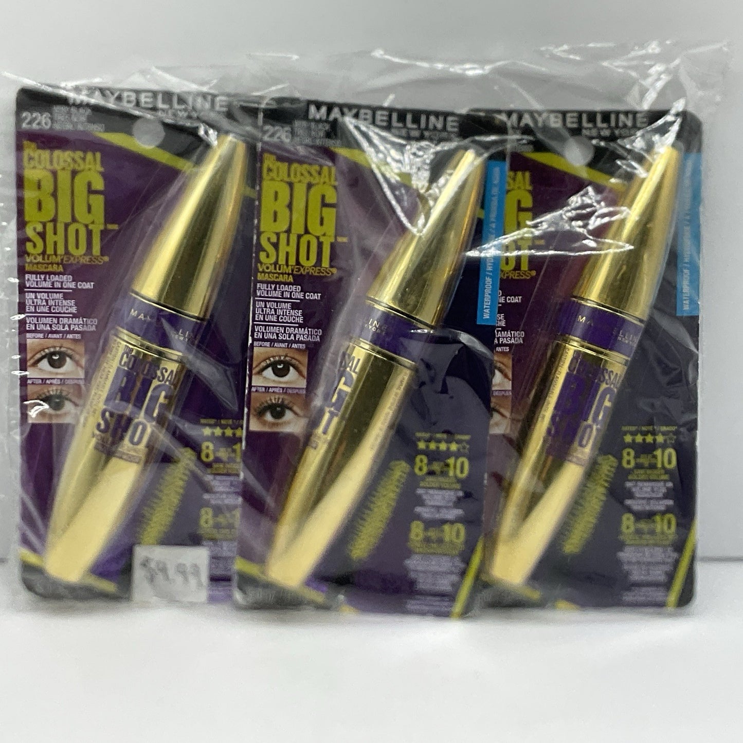 3 Pack - MAYBELLINE VOLUM'EXPRESS THE COLOSSAL BIG SHOT MASCARA 226 VERY BLACK