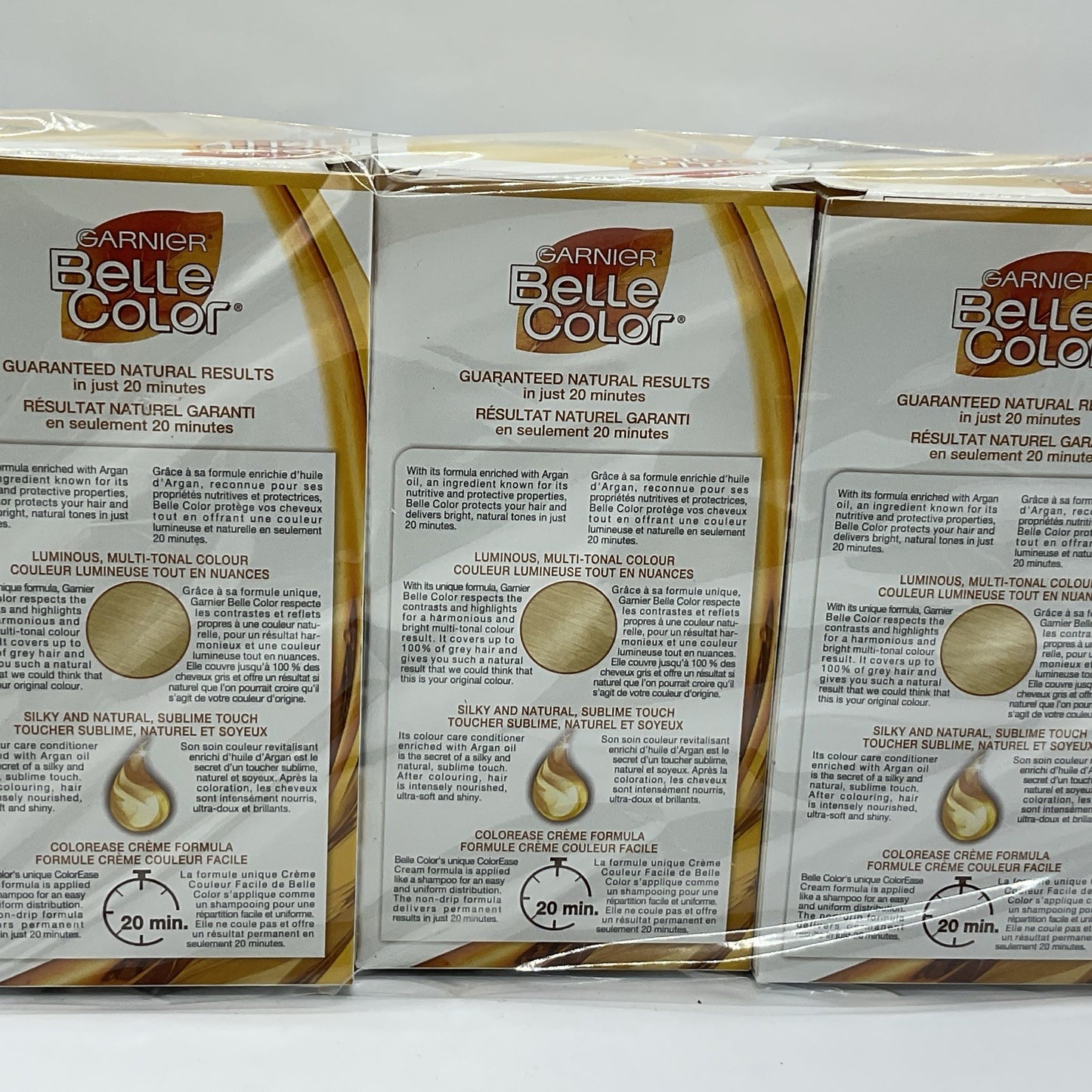 3 Pack - Garnier Belle ColorEase Creme Hair Dye 113 Extra Light Golden Blonde