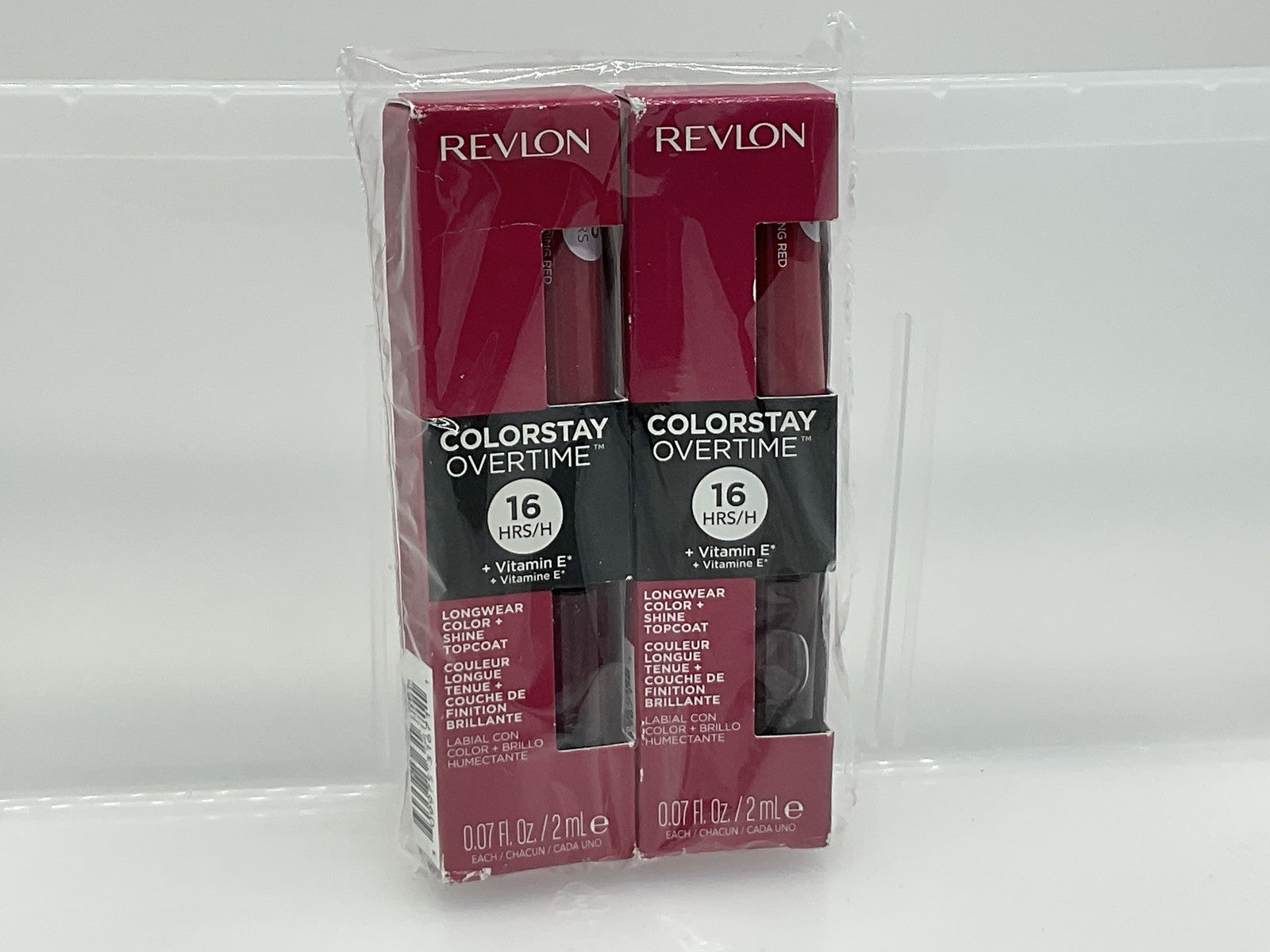 2-PACK Revlon Colorstay Overtime 16HR Lip Color #480 Unending Red, NEW