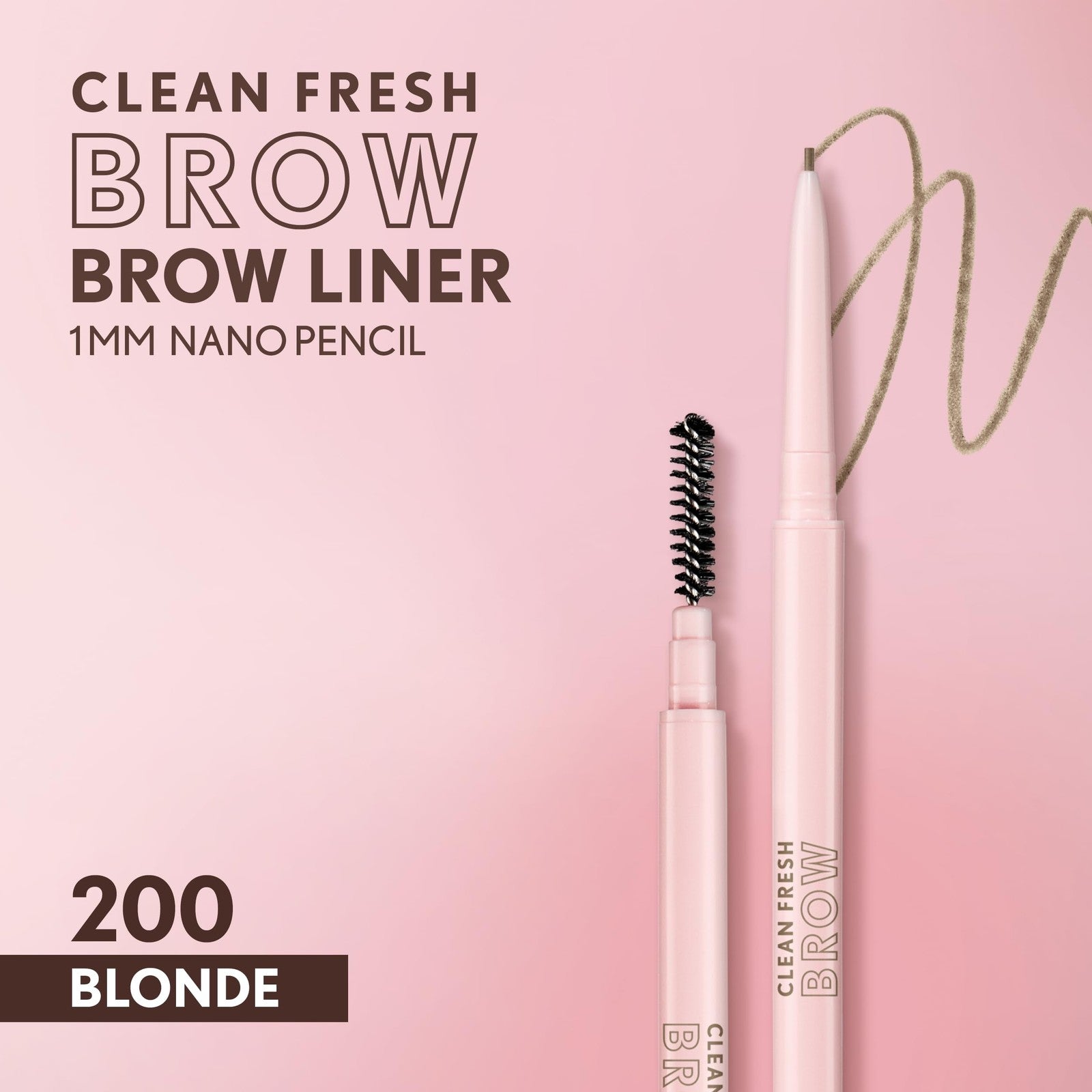 2 Pack COVERGIRL Clean Fresh Brow Liner 1MM Nano Pencil , 200 Blonde
