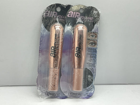 2 PACK - L’oreal Air Volume Mega Mascara 0.3 oz - 851 BLACK