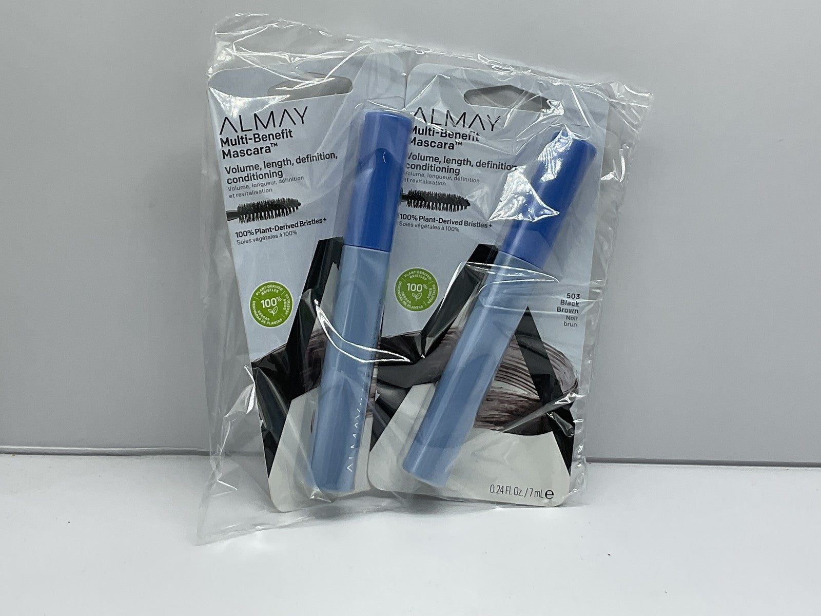 2 PACK - Almay Multi-Benefit Washable Mascara 503 Black Brown 